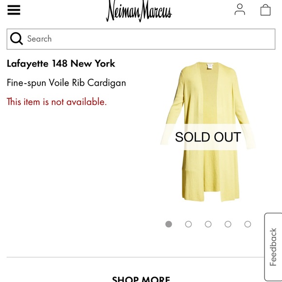 Lafayette 148 New York Light Yellow Voile Cardigan